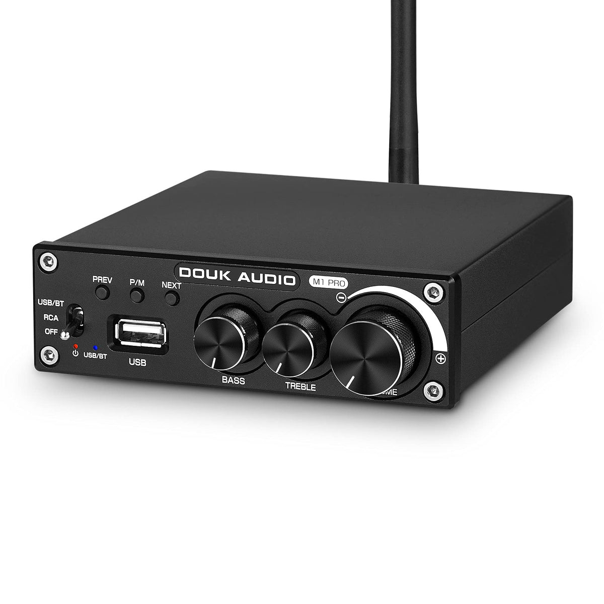 Douk Audio M1 Pro 320W Bluetooth Power Amplifier, 2 Channel Audio Amp, Wireless Receiver, For Home Stereo Speakers/Active Subwoo