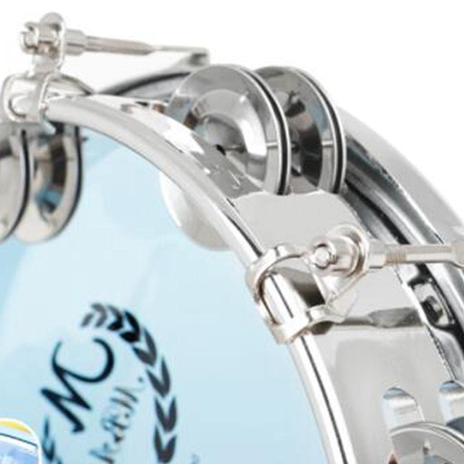 LICHTS Handheld Tambourine Transparent Developmental Portable for Infant Home 8inch Clear
