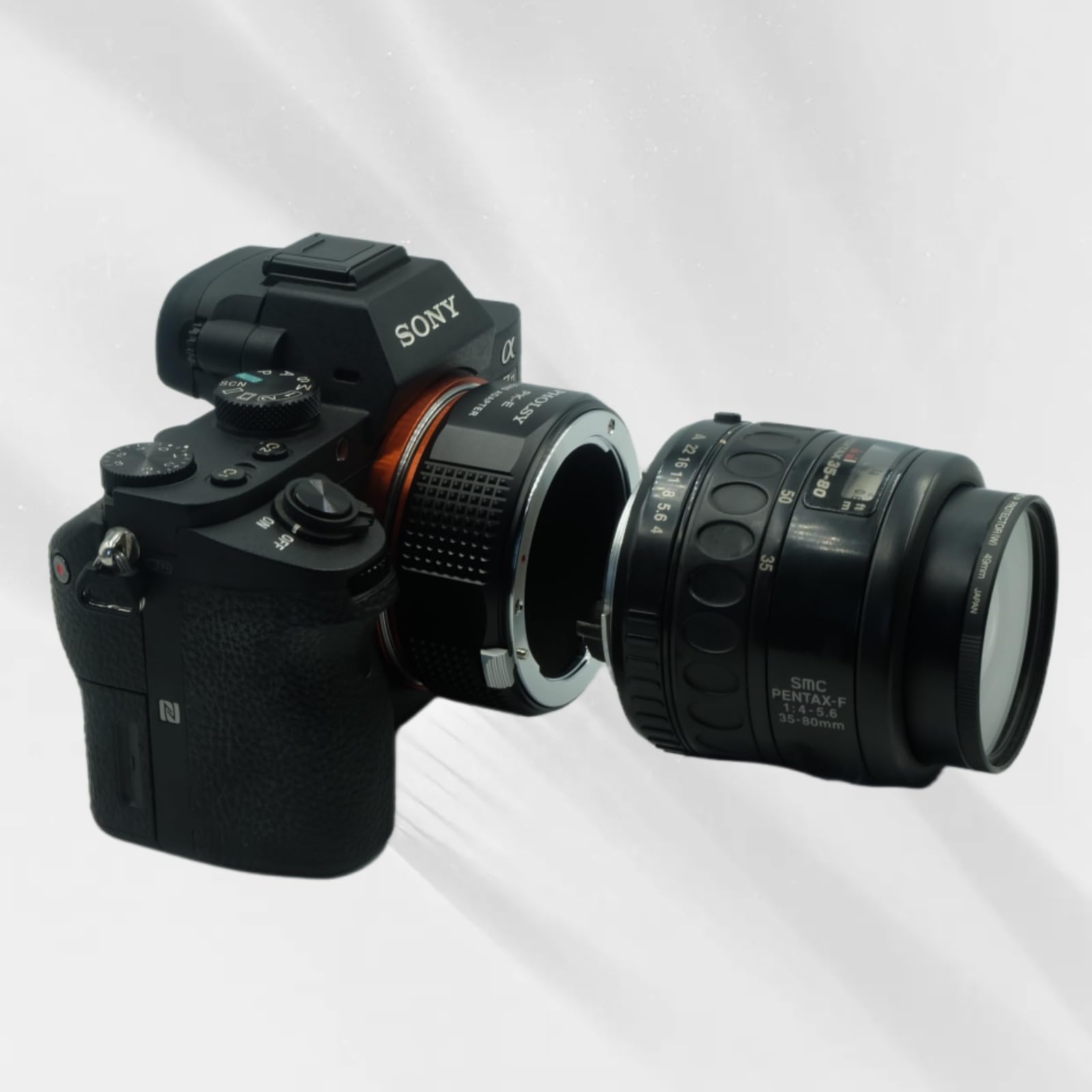 Pholsy Lens Mount Adapter Manual Focus Compatible With Pentax K (Pk) Lens To Sony E (Nex) Mount Camera, Pk To E, Pk To Nex