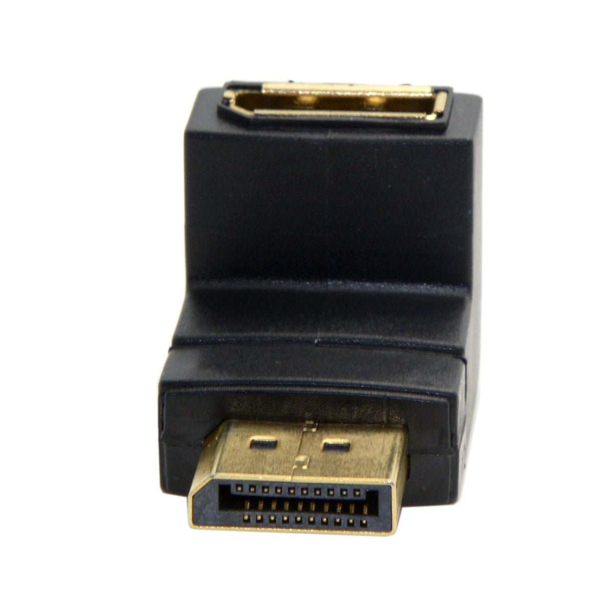 Cy Dp Displayport Male 90 Degree Up Angled To Female Extension Adapter Converter Black