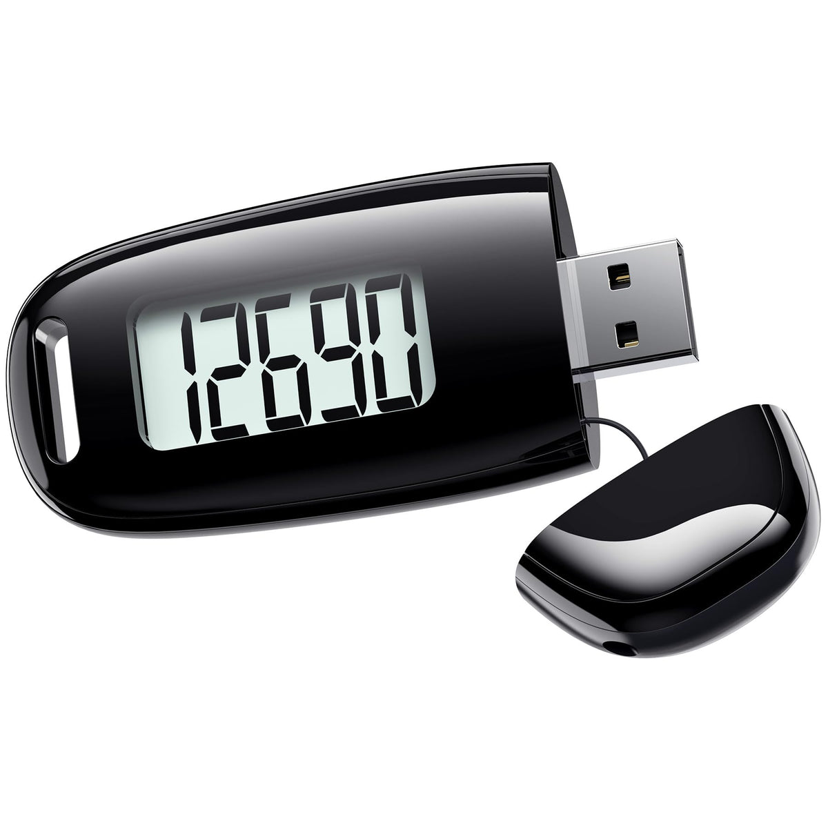 3D Pedometer For Walking, Simple Walking Step Counter With Removable Clip And Strap, Usb Rechargeable Step Tracker With Backligh