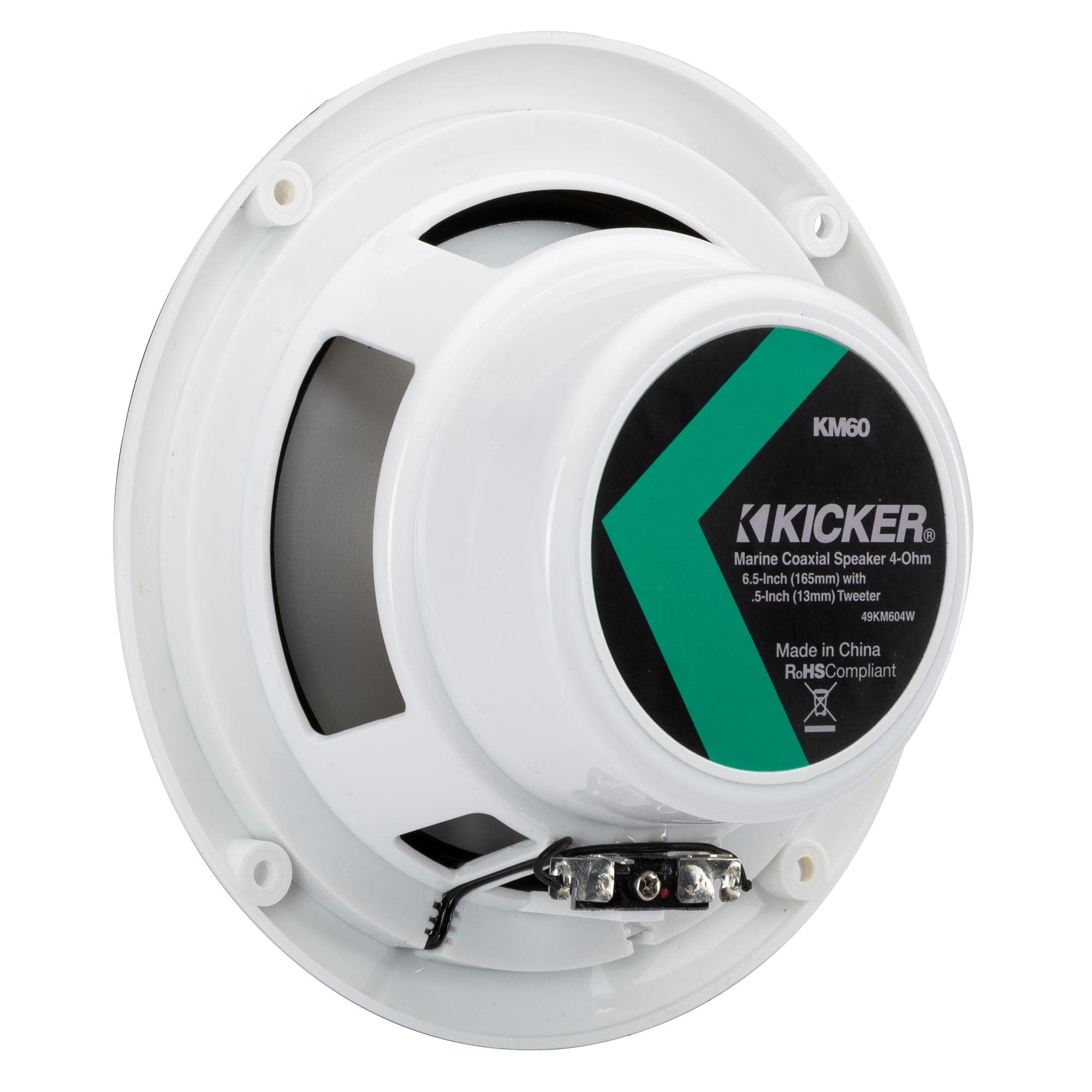 Kicker 49Km604W Km 6.5'' 4O Marine Coaxial Speakers   Pair
