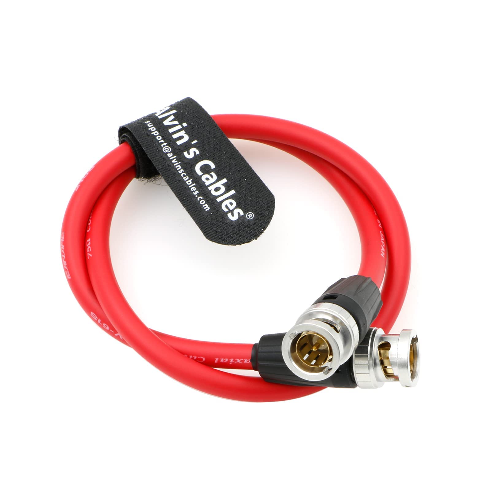 Alvin'S Cables 12G Bnc Coaxial Cable Hd Sdi Bnc Male To Male Original Cable For 4K Video Camera 50Cm|19.7Inches Red