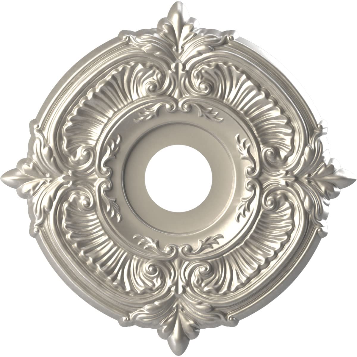 Ekena Millwork Cmp16Atbal Attica Thermoformed Pvc Ceiling Medallion (Fits Canopies Up To 5 5/8''), 16''Od X 3 1/2''Id X 1''P, Br