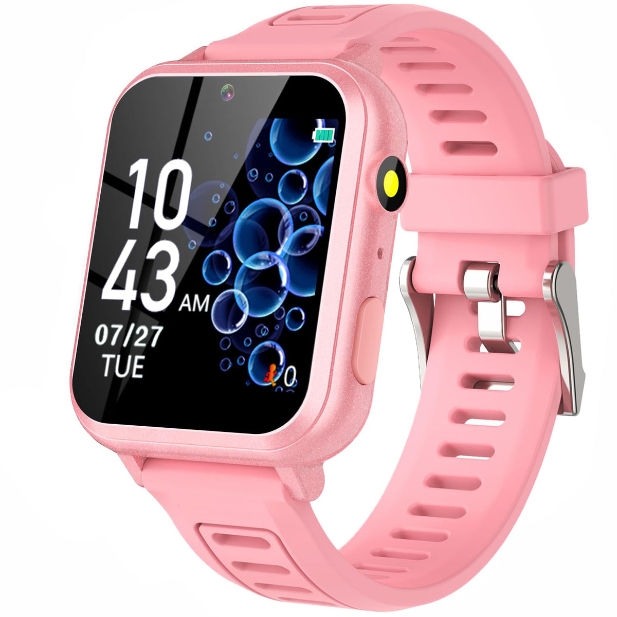 Wiszodet Smart Watch For Kids Gift For Girls Age 5-12, 1.54'' Touch Screen Watch With Hd Camera Video 24 Games Music Pedometer F