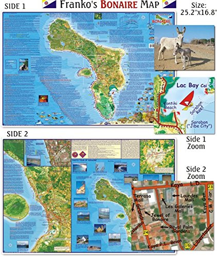Franko Maps Bonaire Map For Scuba Divers And Snorkelers