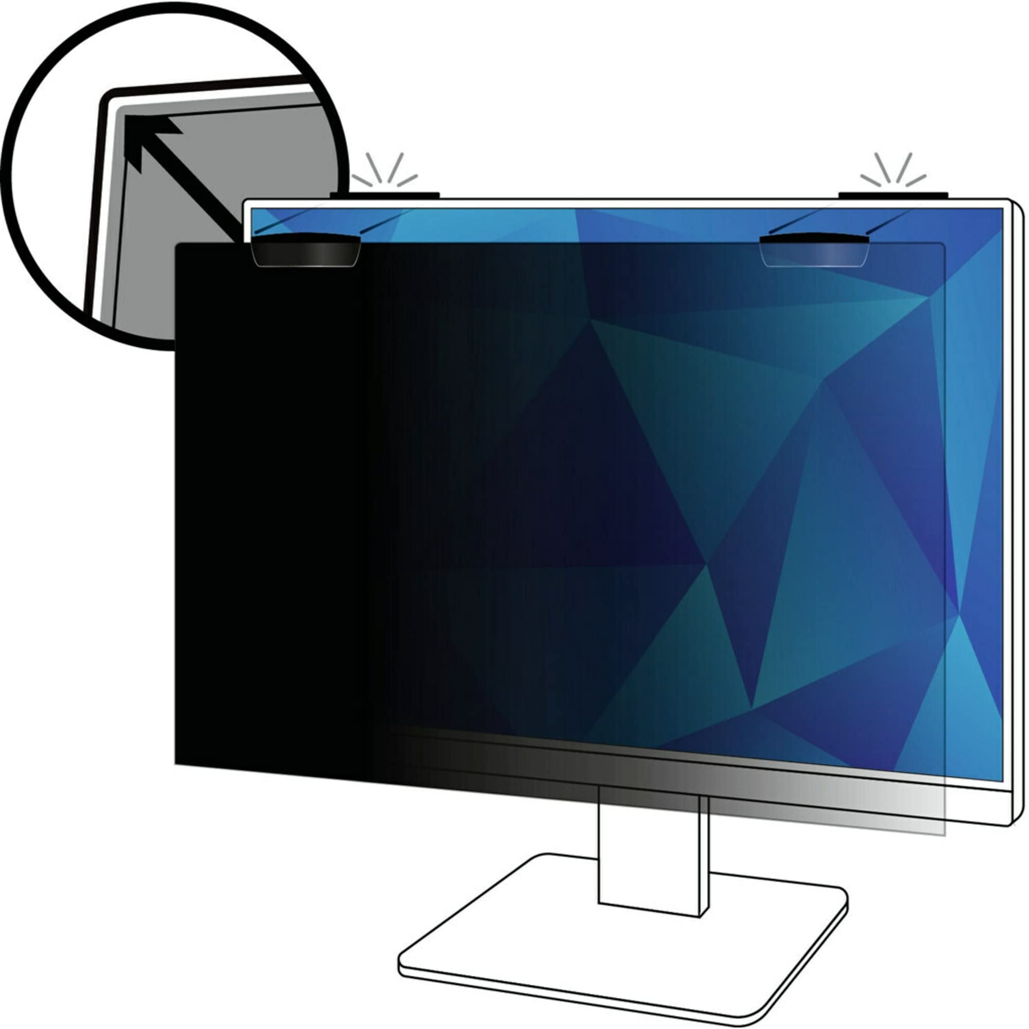 3M Frameless Blackout Privacy Filter For 21.3'' Flat Panel Monitor