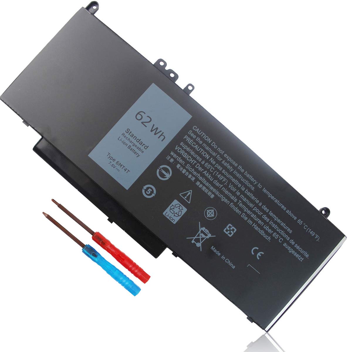 Emanjor 7.6V 62Wh 6Mt4T Battery Compatible With Dell Latitude E5470 E5570 Precision 3510 Series 7V69Y Txf9M 79Vrk 07V69Y 079Vrk