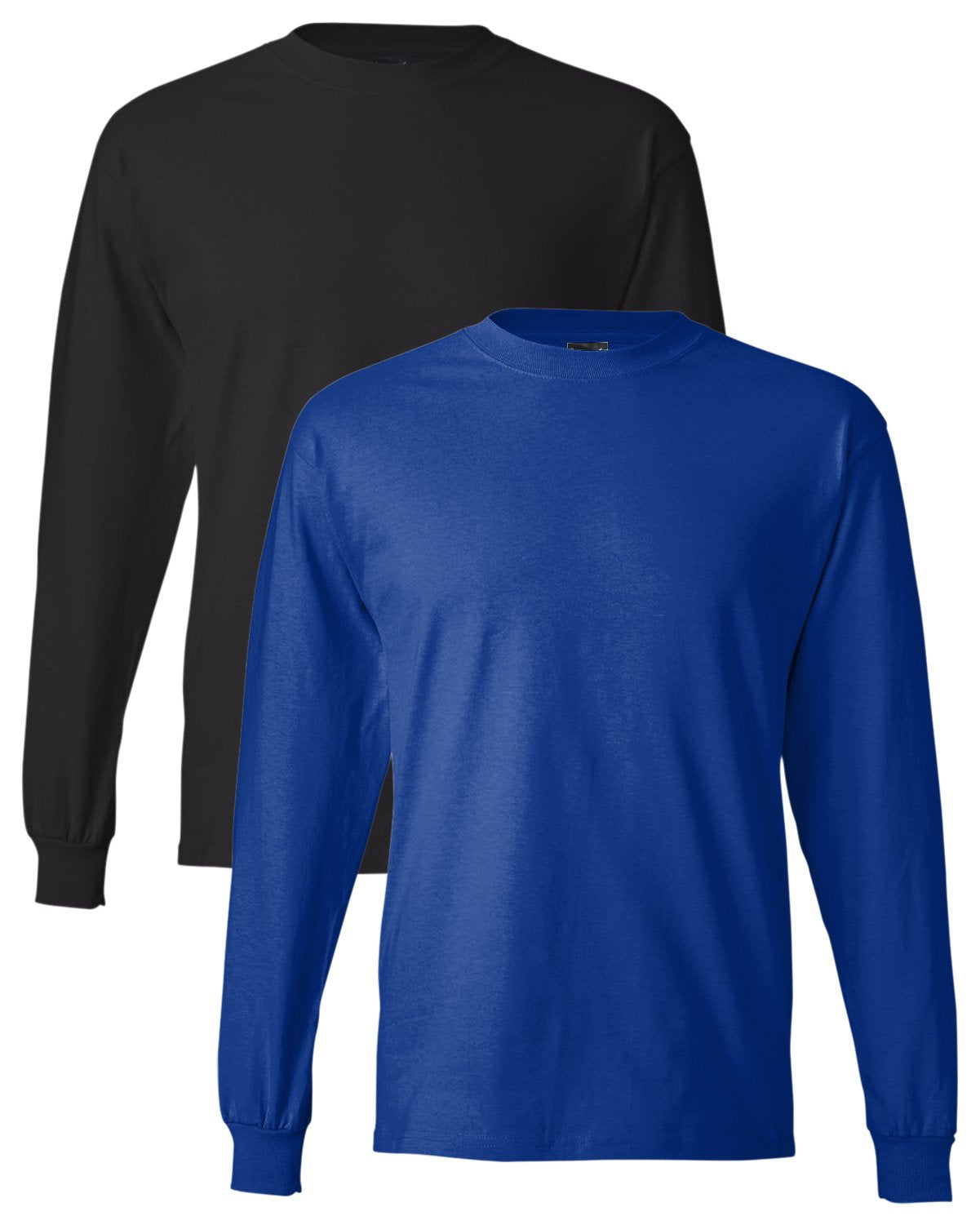 Hanes Mens 61 Oz Long Sleeve Beefy T(5186) Blackdeep Royal 3Xl