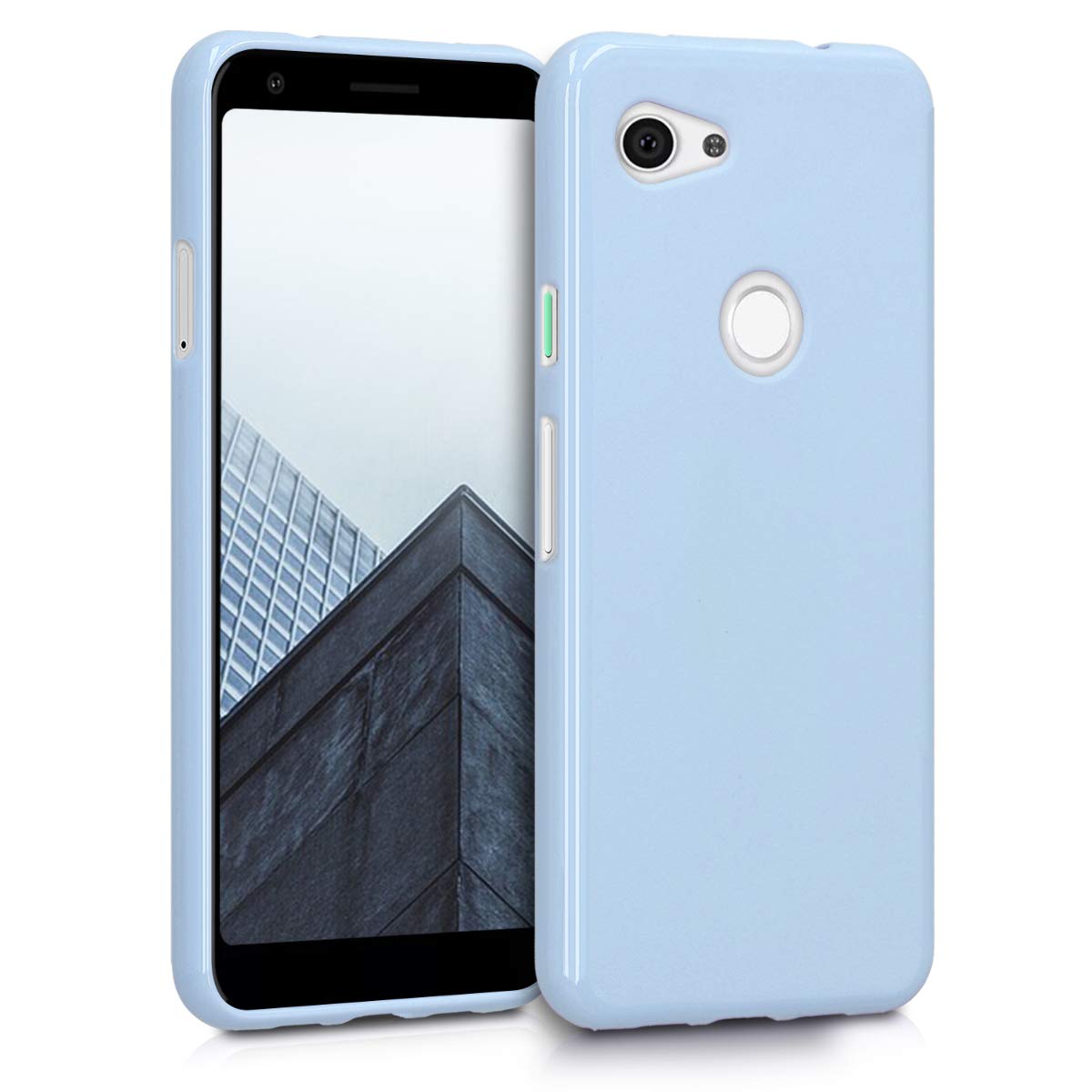 Kwmobile Case Compatible With Google Pixel 3A Case   Soft Slim Protective Tpu Silicone Cover   Light Blue Matte