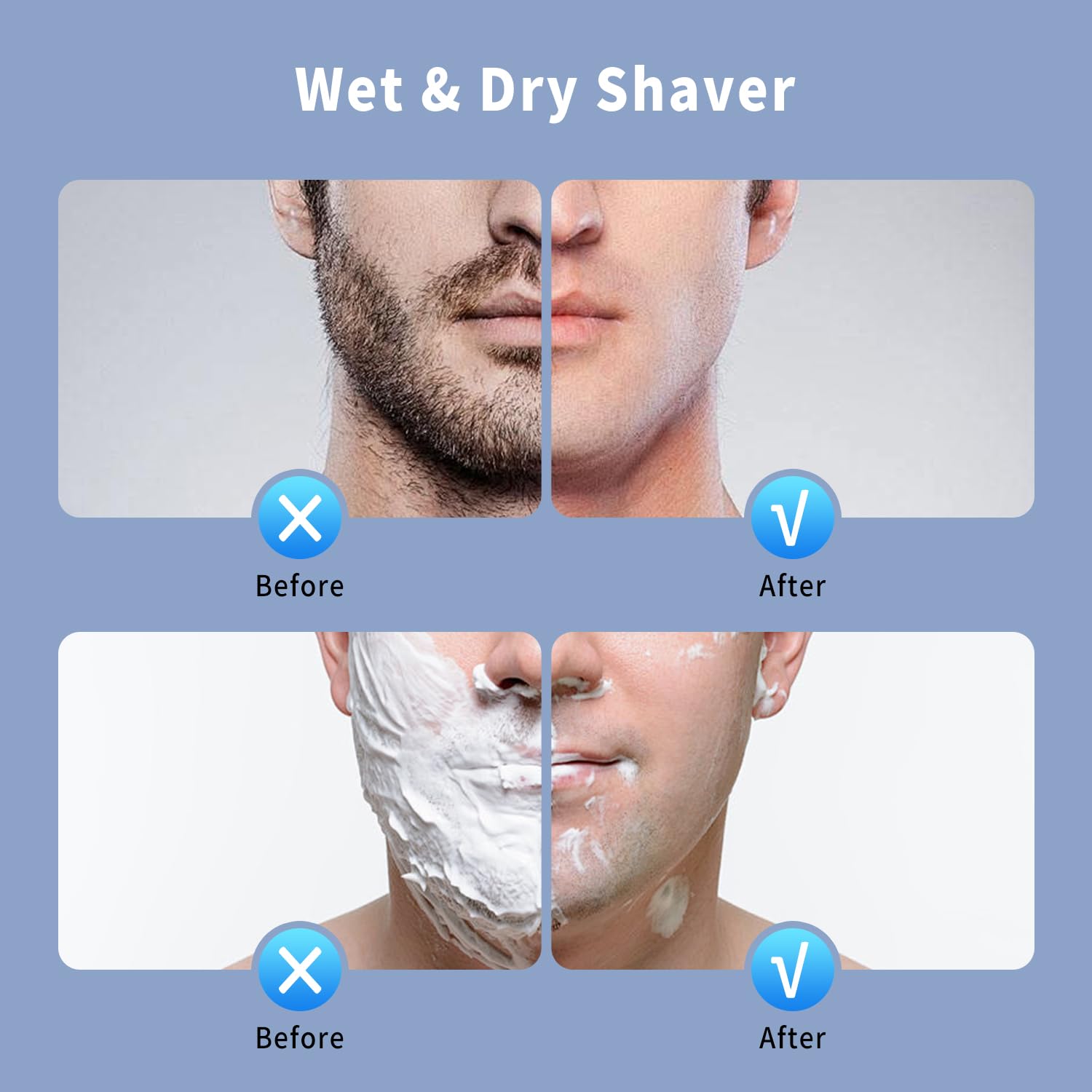 Mini Electric Shaver, Compact Electric Razor For Men Women, Usb C Rechargeable Mini Shaver, Waterproof Portable Shaver, Powerful