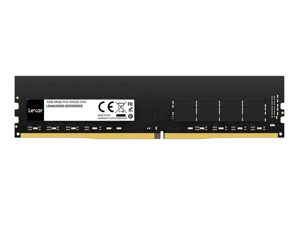 Lexar 32Gb Single Ddr4 Udimm Ram 3200Mt/S Cl22 288-Pin Desktop Memory, Black (Ld4Au032G-B3200Gsst)