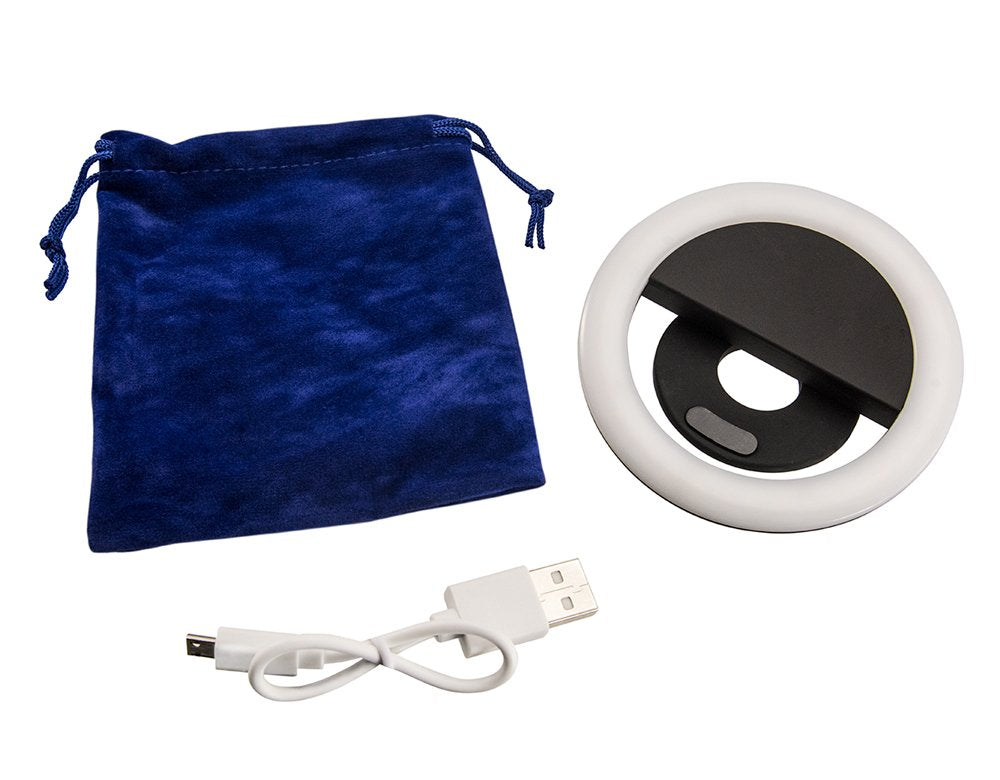 Arkon Mounts Spledring Rechargeable Led Clip On Selfie Ring Light For Live Streaming Video