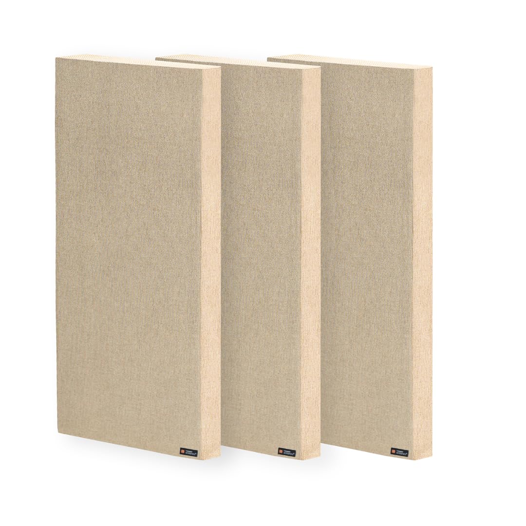 Timber Acoustics | Sound Absorption Panels | Rockwool | German Pine | Room Acoustics & Soundproofing | 2 X 4 X 3Inch [Set Of 3] N