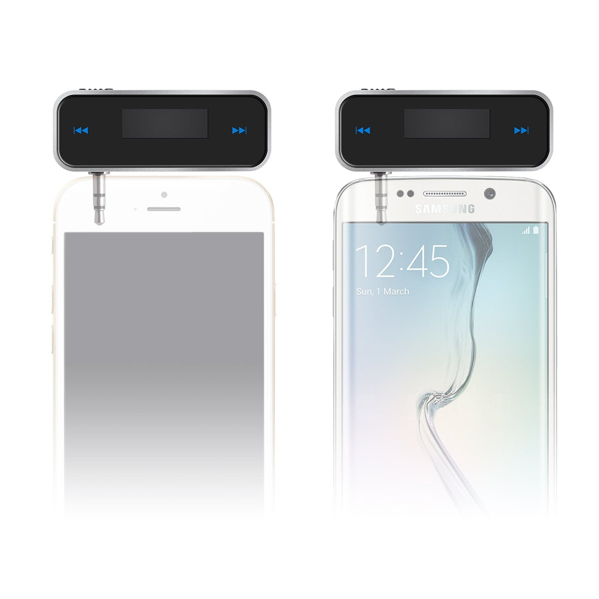 Beinhome Fm Transmitter Audio Adapter Car Kit, Wireless In Car Radio Transmitter Built In 3.5Mm Aux Port For Car Iphone 6S 5 Se