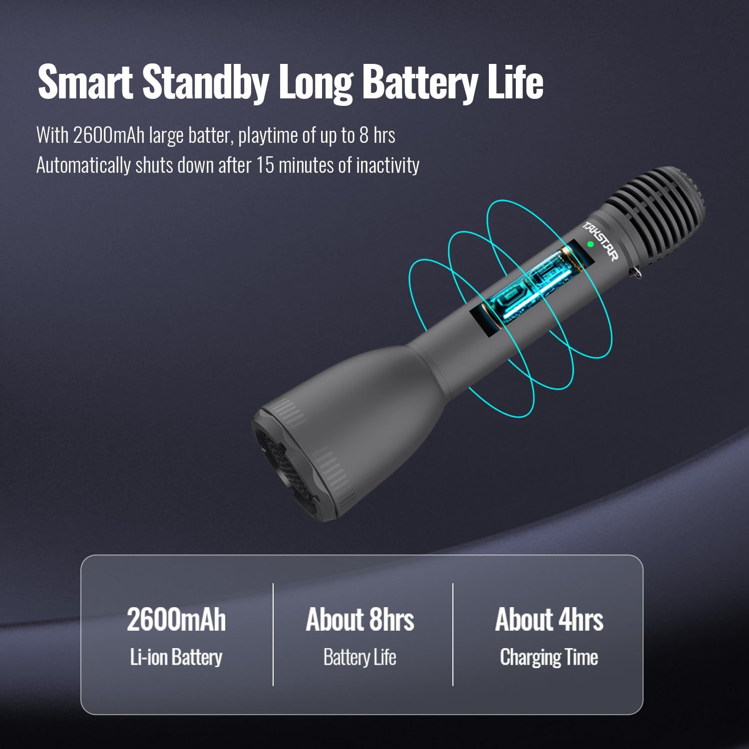 Takstar 2 In 1 Bluetooth Wireless Microphone & Voice Amplifier, 7 Kinds Of Sound Effects, 10W Portable Handheld Mic Speaker For