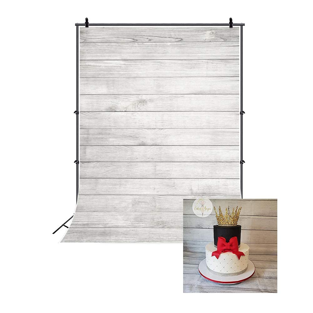 Lfeey 5X7Ft White Wood Backdrops For Photography White Wood Floor Wooden Fence Panels Birthday Cake Smash Backdrop Boy Girl Newb