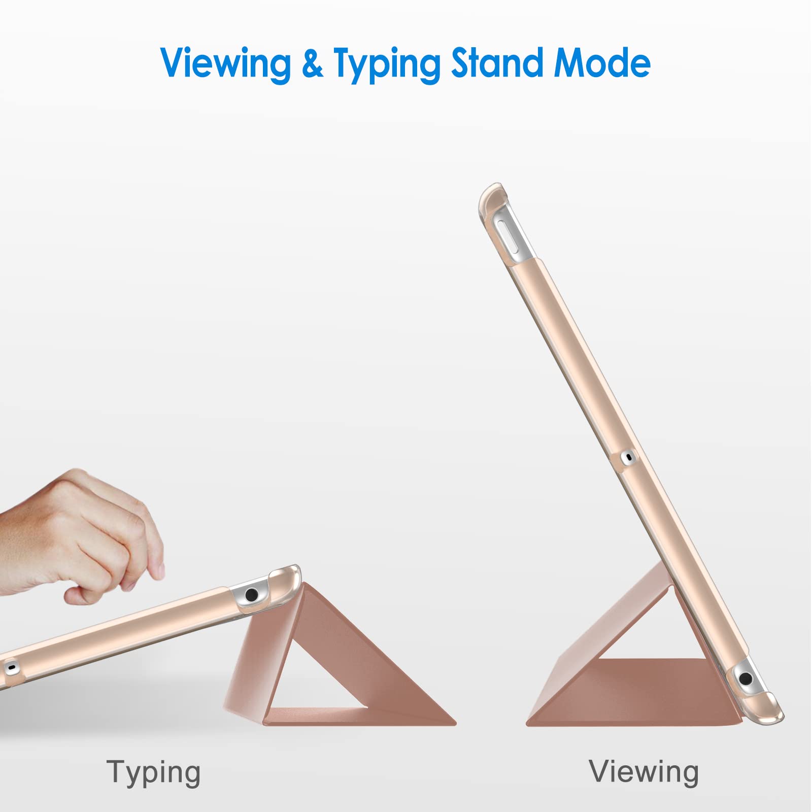 Jetech Case For Ipad 10.2-Inch (2021/2020/2019 Model, 9/8/7 Generation), Auto Wake/Sleep Cover (Rose Gold)