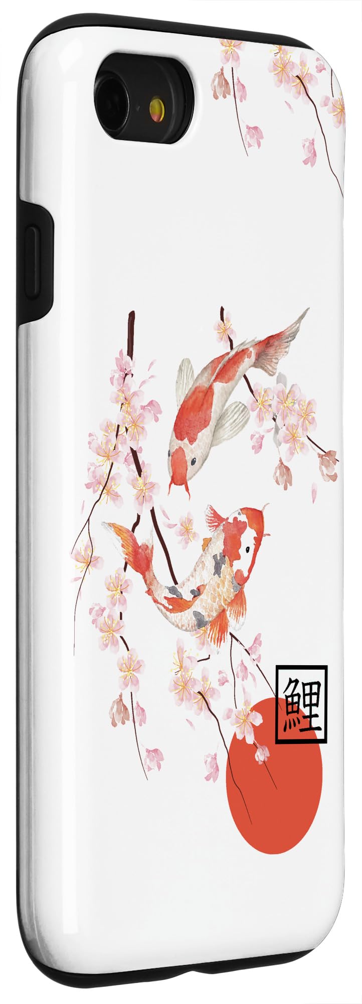 Japanese Cherry Blossom Koi Fish iPhone SE (2020) / 7 / 8 Phone Case Sakura Koi Carp Graphic Polycarbonate