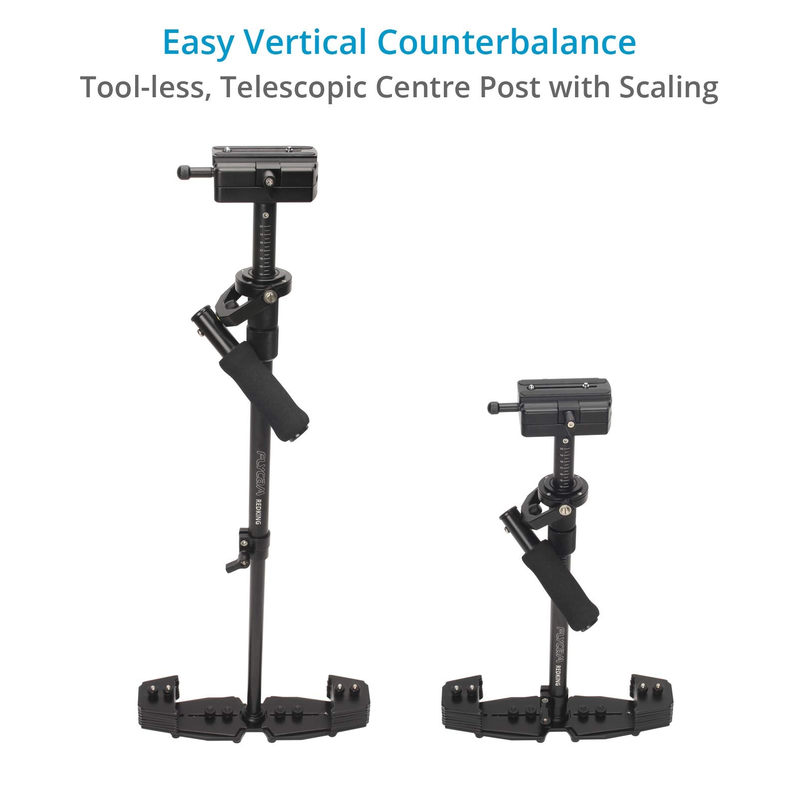 Flycam Redking Quick Balancing Video Camera Stabilizer With Dovetail Quick Release (Flcm Rk) | Professional Cnc Aluminum Camera Stabilizer For Dslr Bmcc Sony Nikon Dv Camcorders Up To 7Kg/15.4Lb + Bag