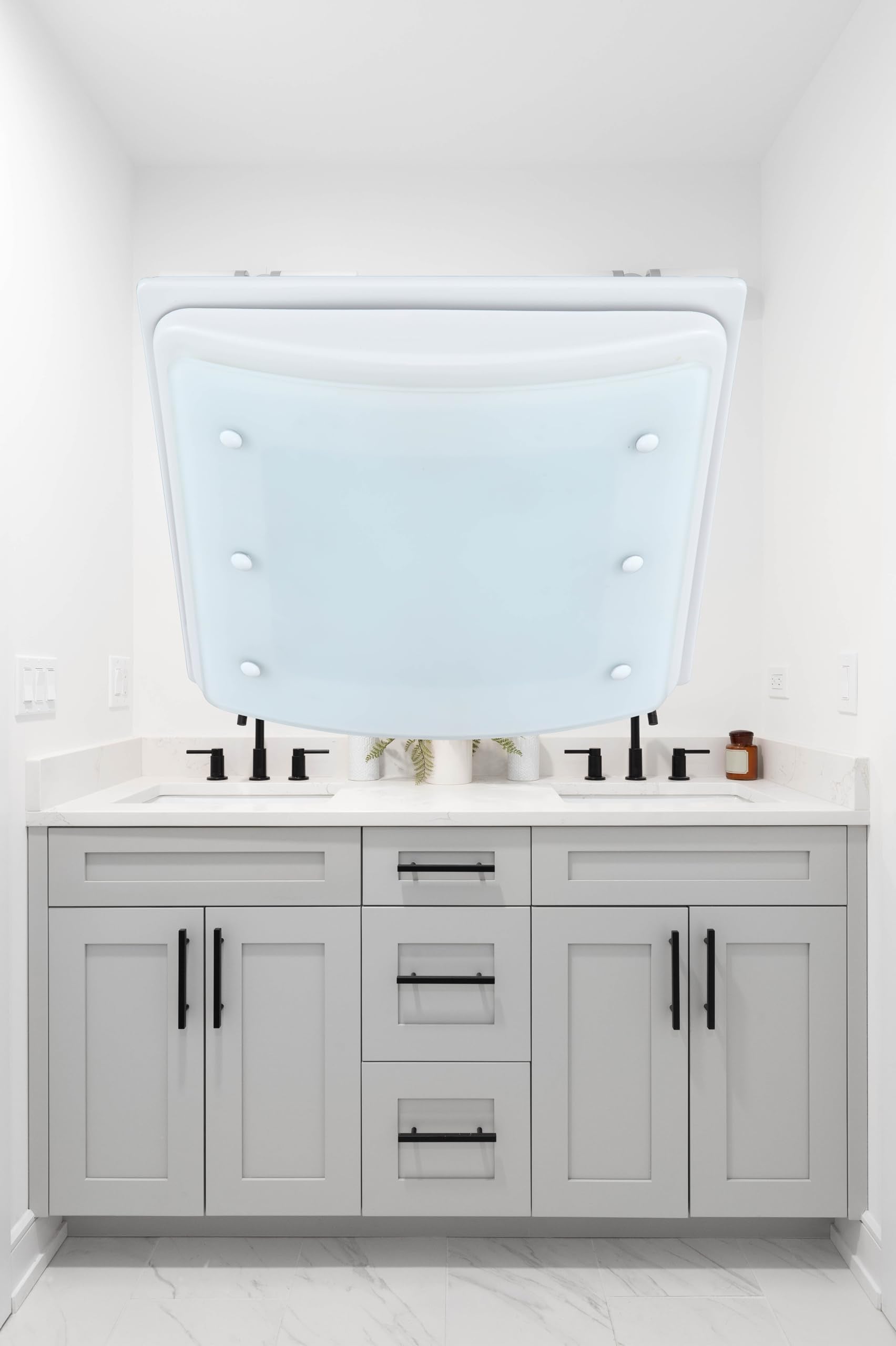 Good Housekeeping (90069 Buckingham 100 Cfm 2.0 Sones Decorative Bathroom Ventilation Exhaust Fan With Light & Night-Light In Ma