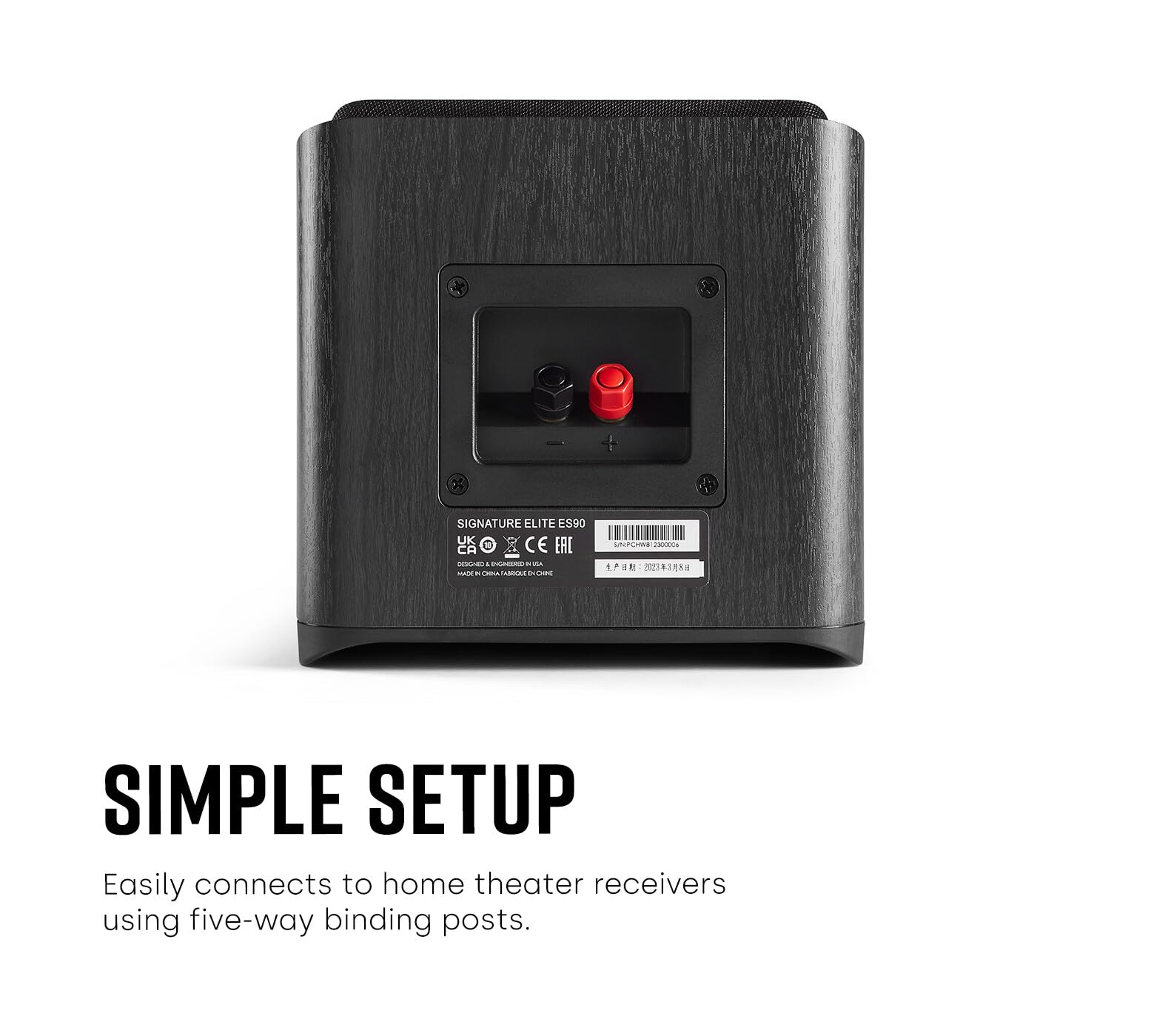 Polk Signature Elite Es90 Height Module Speaker (Pair) For Immersive Overhead Sound, Terylene Dome Tweeter, Mica Fortified Polyp