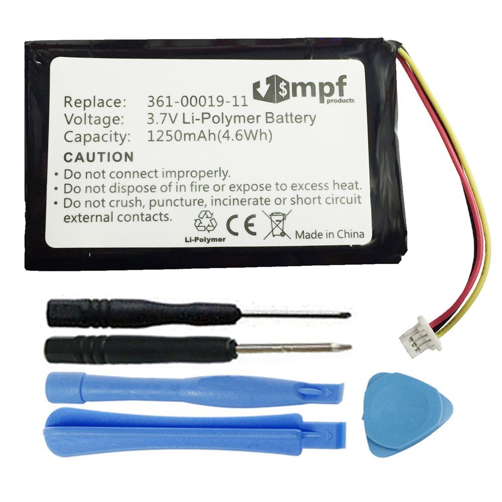 Mpf Products 1250Mah 361 00019 11, 361 00019 13, 010 00621 10 Battery Replacement Compatible With Garmin Nuvi 200, 205, 250, 252
