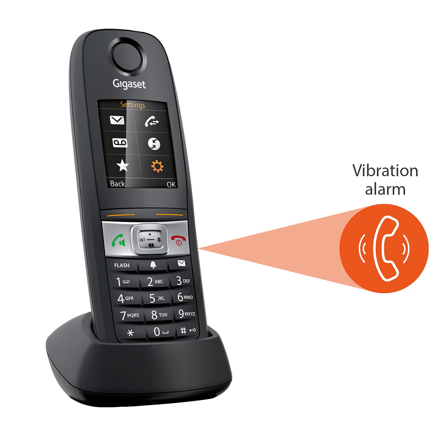 Gigaset E630H � Additional Handset   Cordless Phone   Robust And Durable, Resistant To Water Splash, Dust And Shock, For Diy Enthusiasts, Skilled Craftsmen, Gardeners And Mechanics, Black