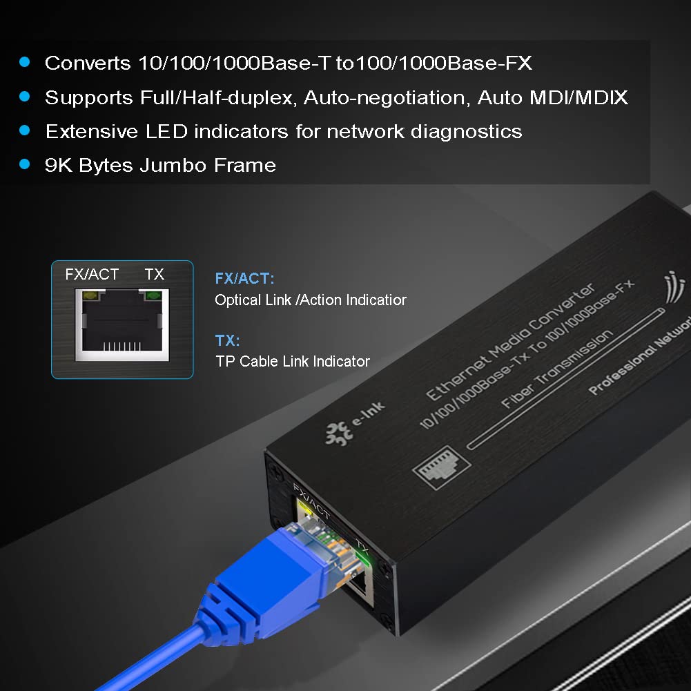 Micro Mini Gigabit Fiber Media Converter Small Size Ultra Compact 10/100/1000Mbps Ethernet Ip Copper To Fiber Optic Converter Wi