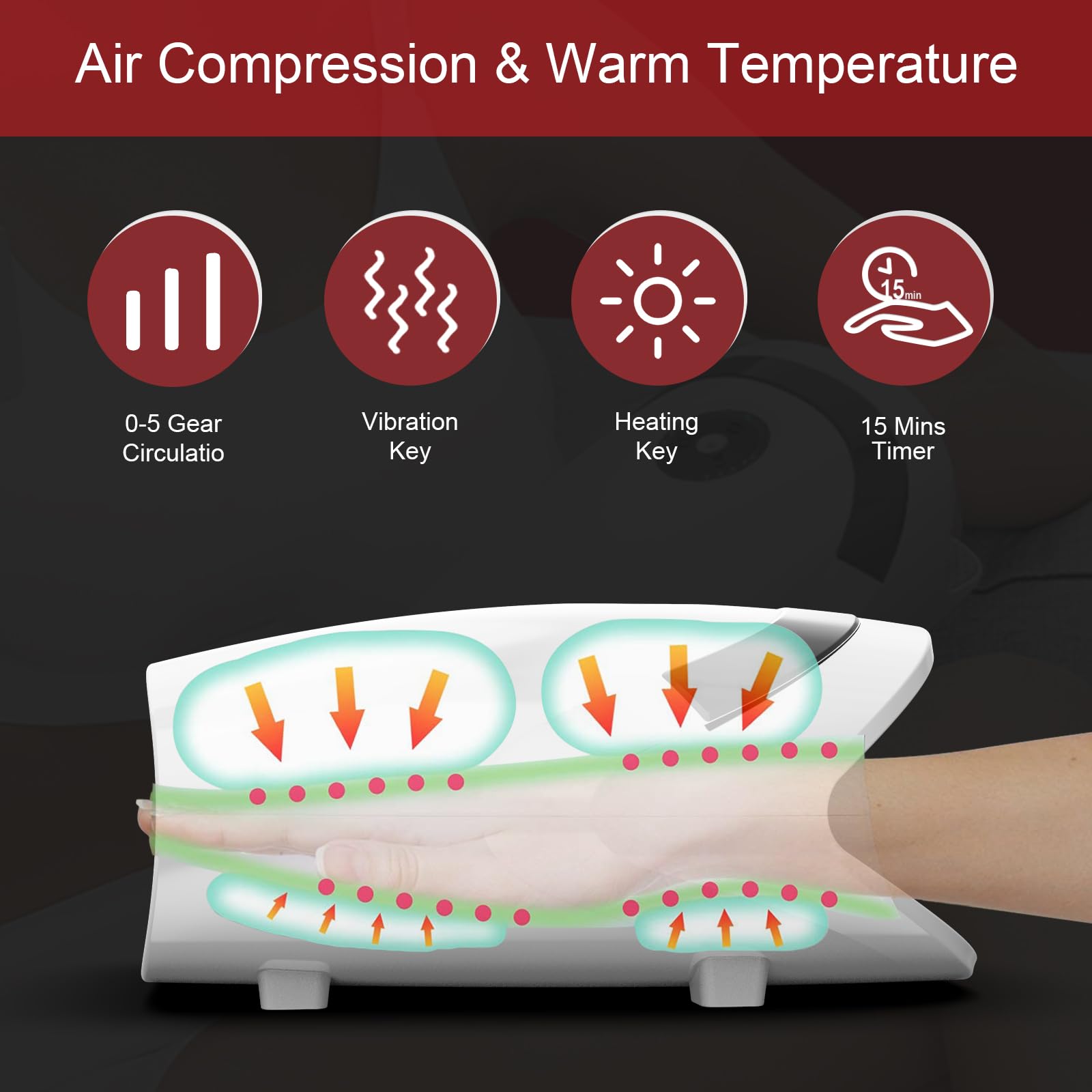 Hand Massager With Compression & Heating   Prime Delas Birthday Gifts For Women Men Mom Dad,Gifts For Women Men Mom Dad Her Him