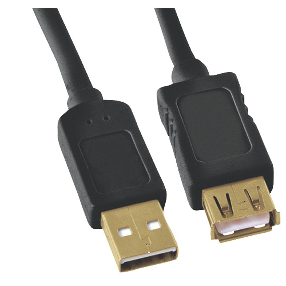 Ge Ho97837 A Male To A Female Usb 2.0 Extension Cable (10 Ft Gold)