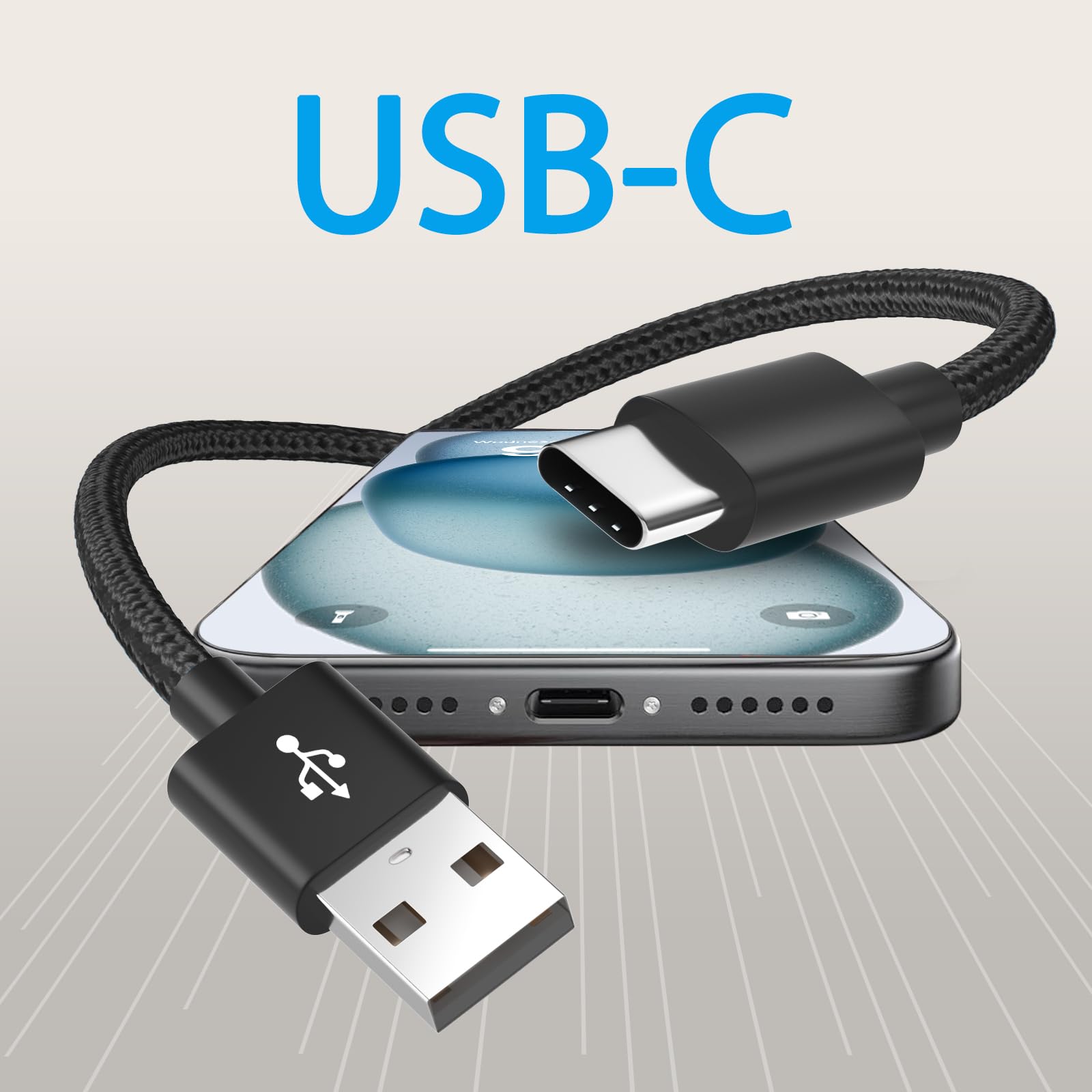 Voty ?2-Pack 6Ft Usb-C Charger Cable For Motorola Moto G Fast/G Power/G Stylus,Moto G8 G7,G7 Play,G7 Plus,G7 Power G6,G6 Plus X4