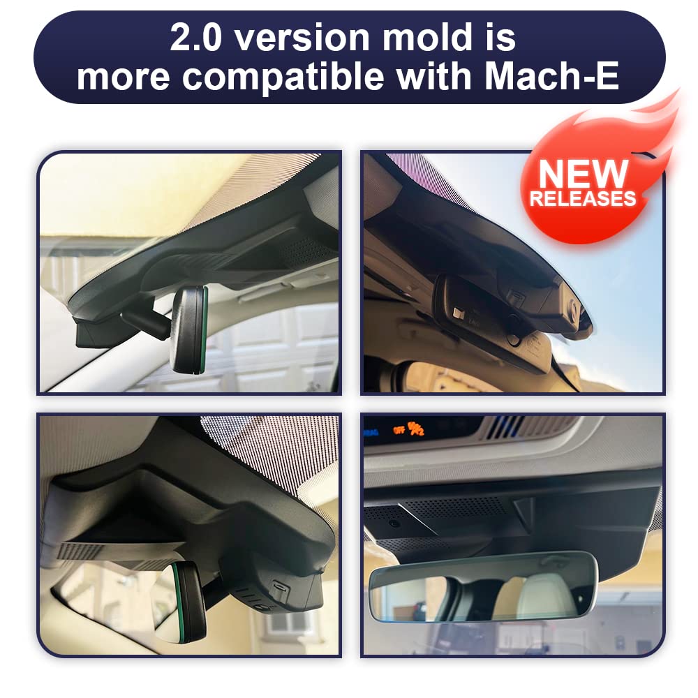 Fitcamx 4K Dash Cam Suitable For Ford Mustang Mach E 2021 2022 2023 Gt Select Premium, Integrated Oem Style, 2160P Uhd Video, Bu