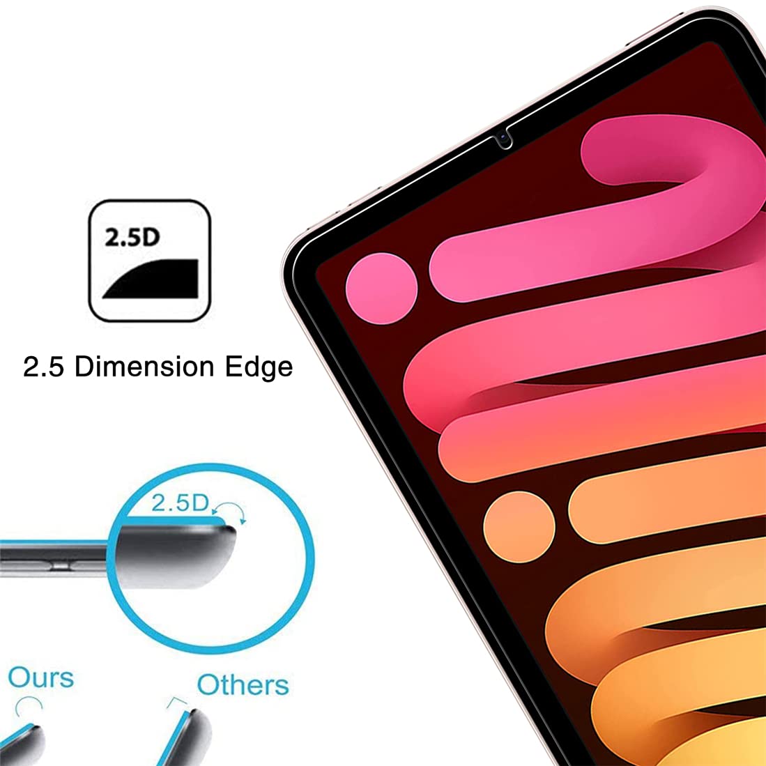 Gozopo Screen Protector For Ipad Mini 6(2021) Ipad Mini 6Th Generation Tempered Glass Film [2 Pack]