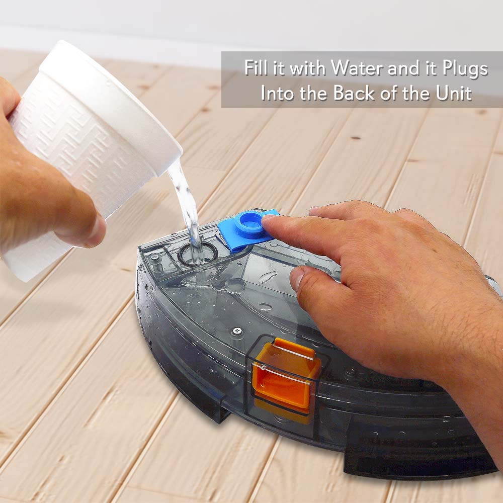 Pure Clean Serenelife Wet Mop Dust Bin Attachment Large Capacity 350Ml Water Tank And 2 Microfiber Mop Pad Adjustable Flow Rate