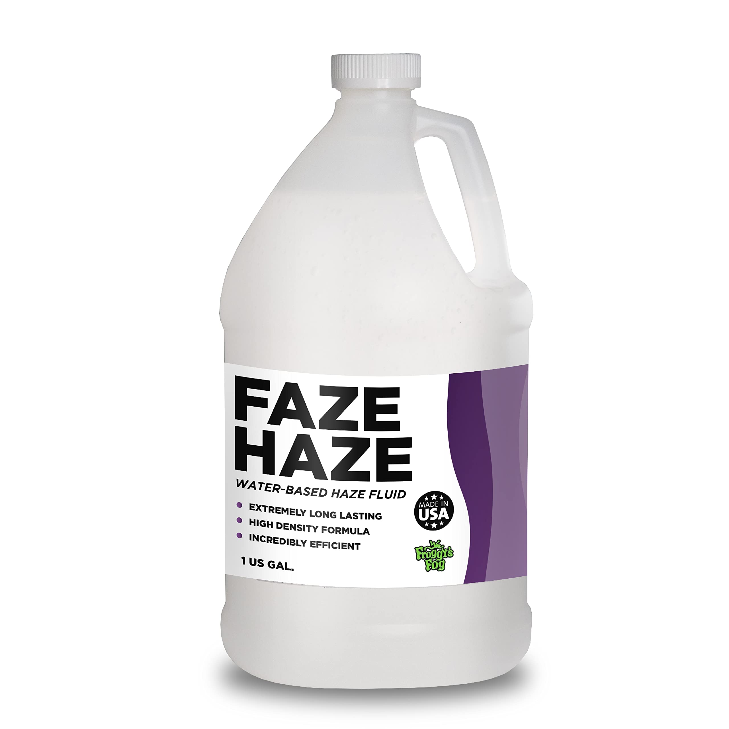 Froggys Fog Faze Haze Professional Haze Fluid, Water-Based Hazer Fluid Works With A Wide Variety Of Haze Machines, 1 Gallon