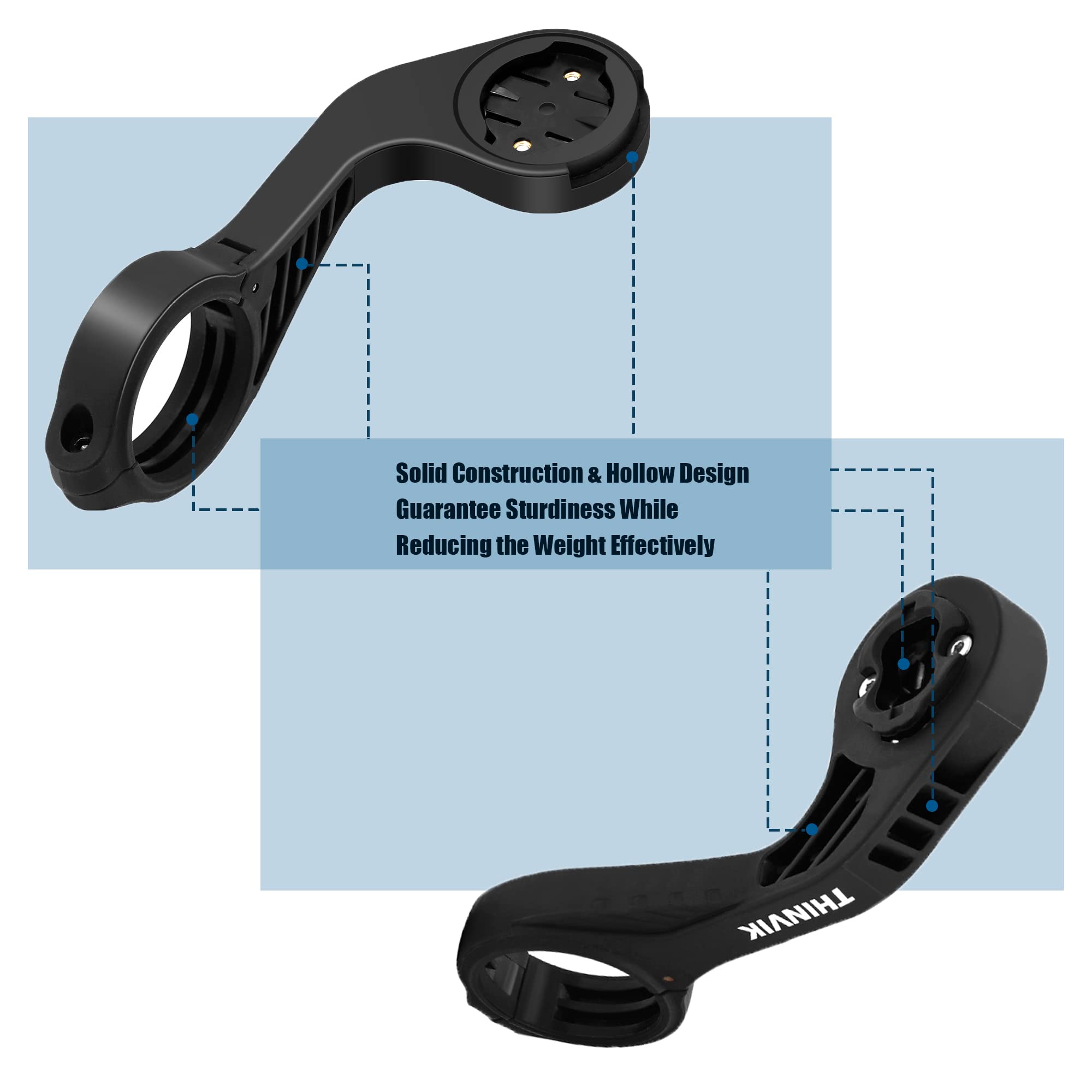 Thinvik Bike Computer Mount For Garmin Edge 1040 1030 840 830 540 530 130 Compatible With 25.4 31.8 35Mm Handlebars Comes With Q