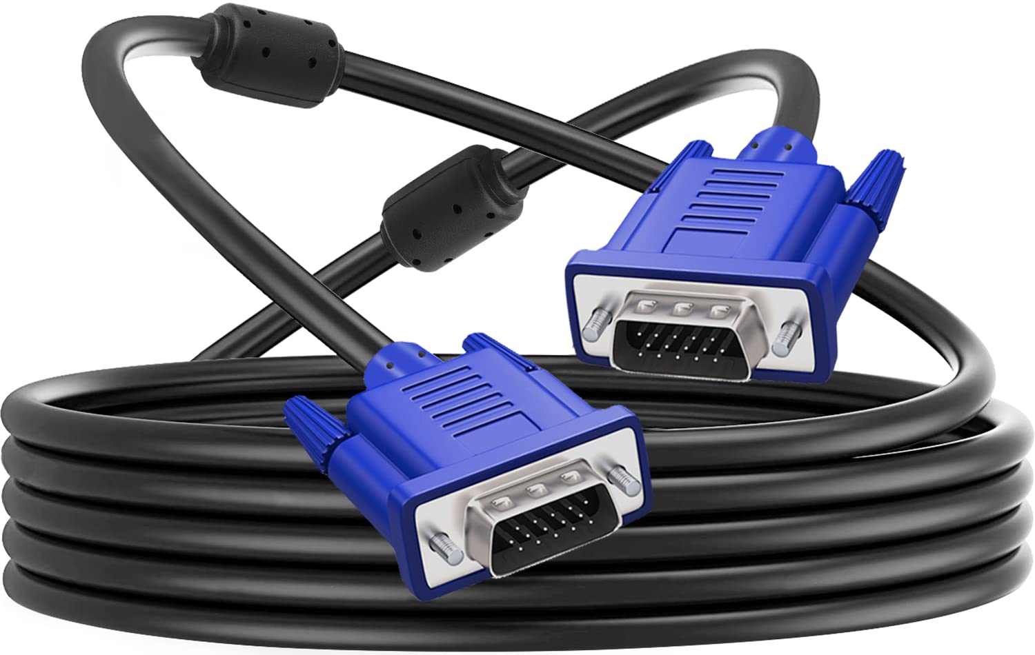Pasow Vga To Vga Monitor Cable Hd15 Male To Male For Tv Computer Projector (15 Feet)