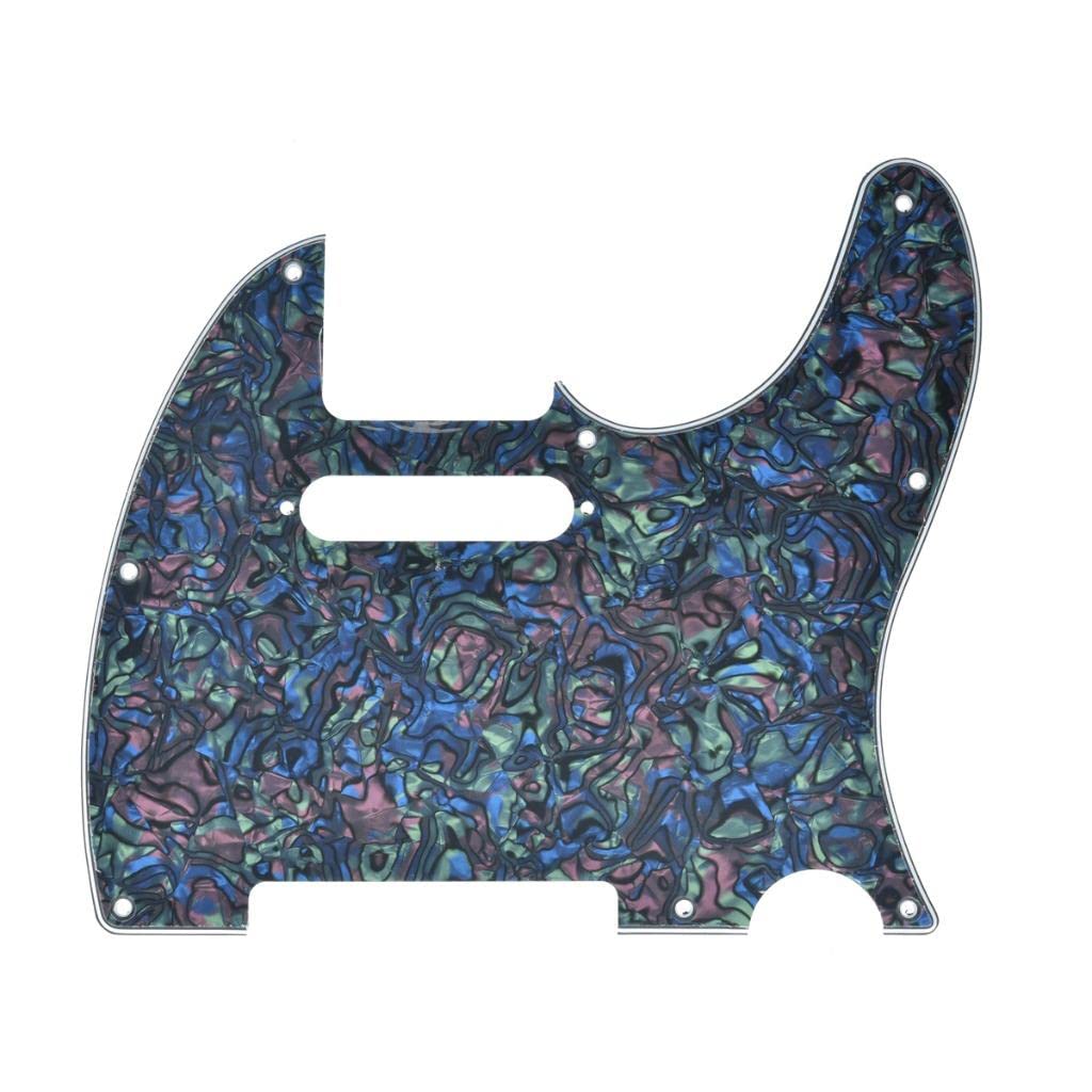 Dopro 8 Hole Tele Style Guitar Pickguard Tl Pick Guard With Pickup Mounting Screw Holes For Tele/Telecaster Abalone Pearl