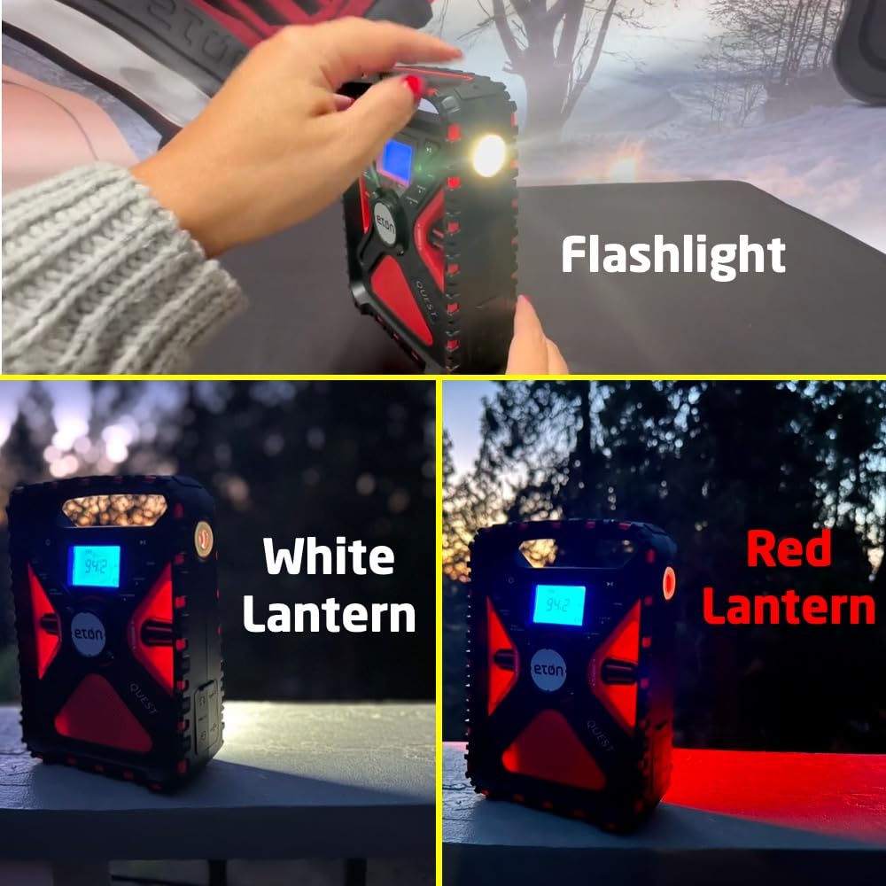 Eton Quest Hand Crank Noaa Weather Radio, All Band Emergency Radio, Am/Fm Shortwave Storm Radio, Bluetooth, Ambient Light, Phone