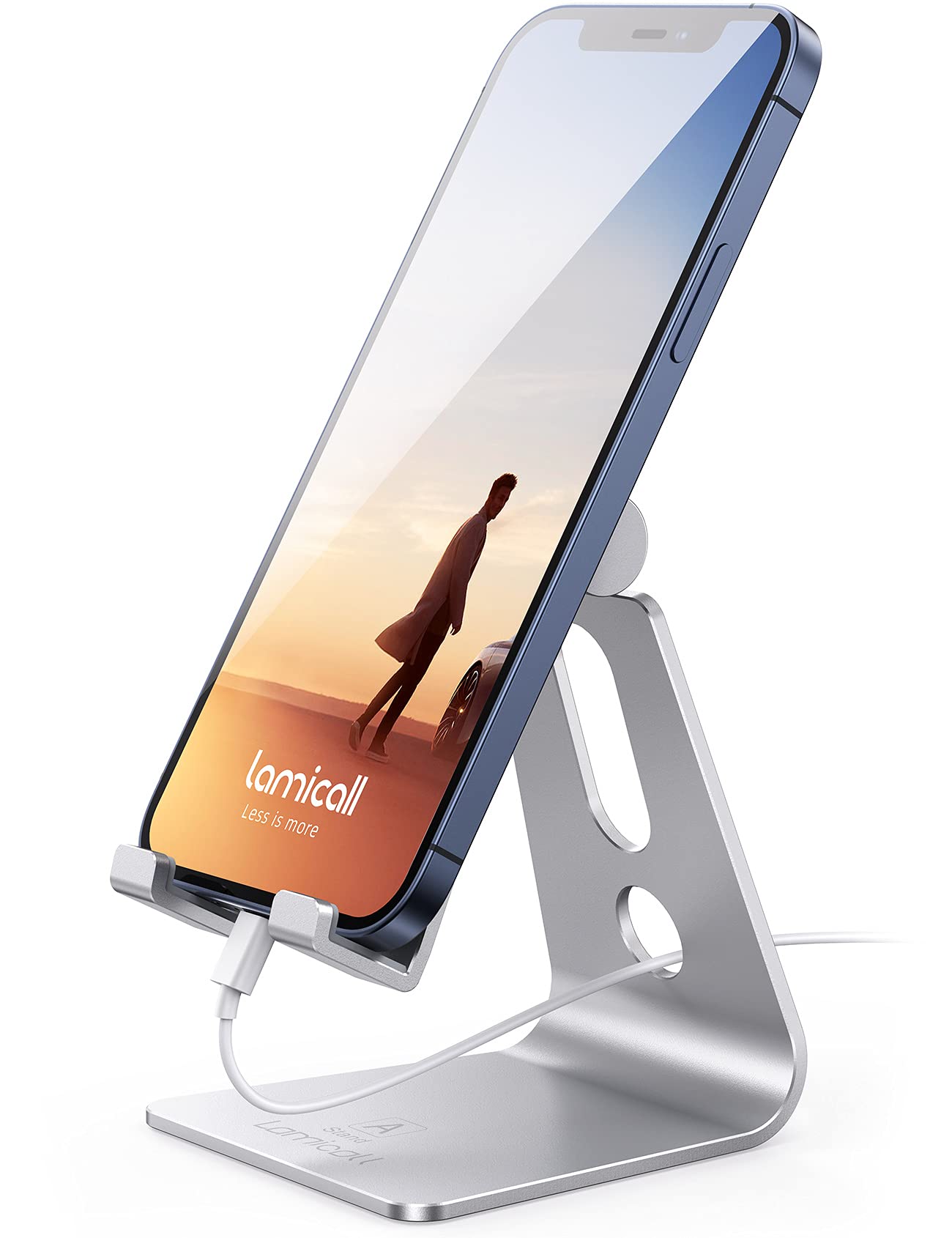 Lamicall Adjustable Cell Phone Stand, Desk Phone Holder, Cradle, Dock, For Iphone 16 15 14 13 12 Mini 11 Pro Xs Max Xr X 8 7 6 P