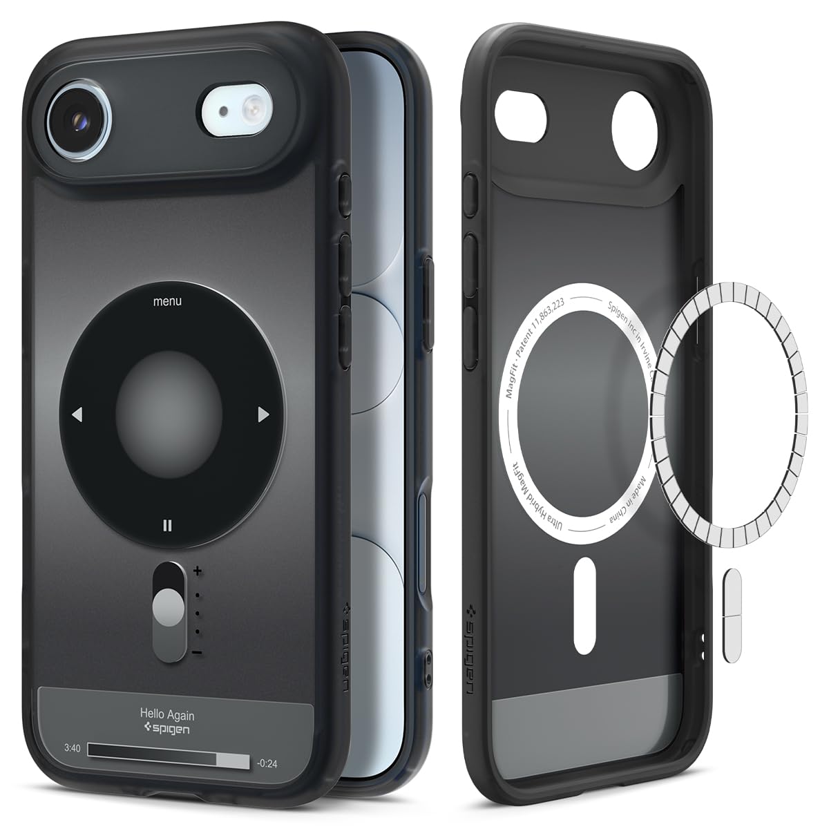 Spigen Ultra Hybrid MagFit Direct Digital Printing Case for iPhone Air [Custom Design][Compatible with Magsafe] - Classic Black