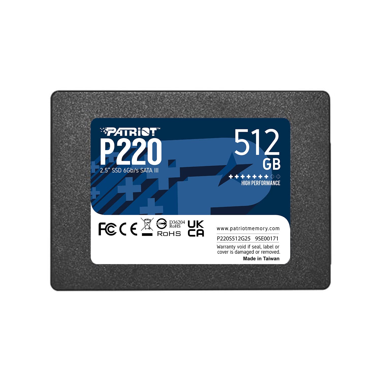 Patriot P220 512GB Internal SSD - SATA 3 2.5 - Solid State Drive - P220S512G25