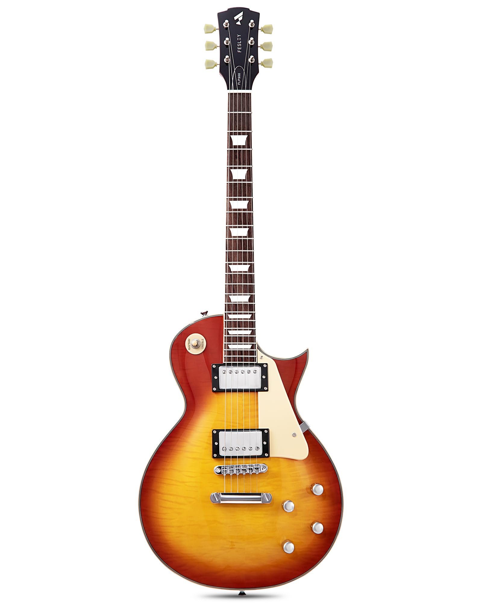 Fesley LP Electric Guitar with Arched Top:39  Solid Body Electric Guitars with Mahogany Body/Rosewood Fretboard,Electric Guitar 