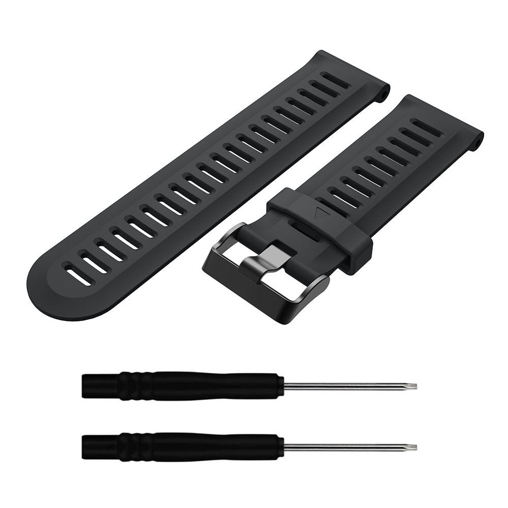 Qghxo Band For Garmin Fenix 3, Soft Silicone Replacement Watch Band Strap For Garmin Fenix 3 / Fenix 3 Hr Smart Watch (No Tracke