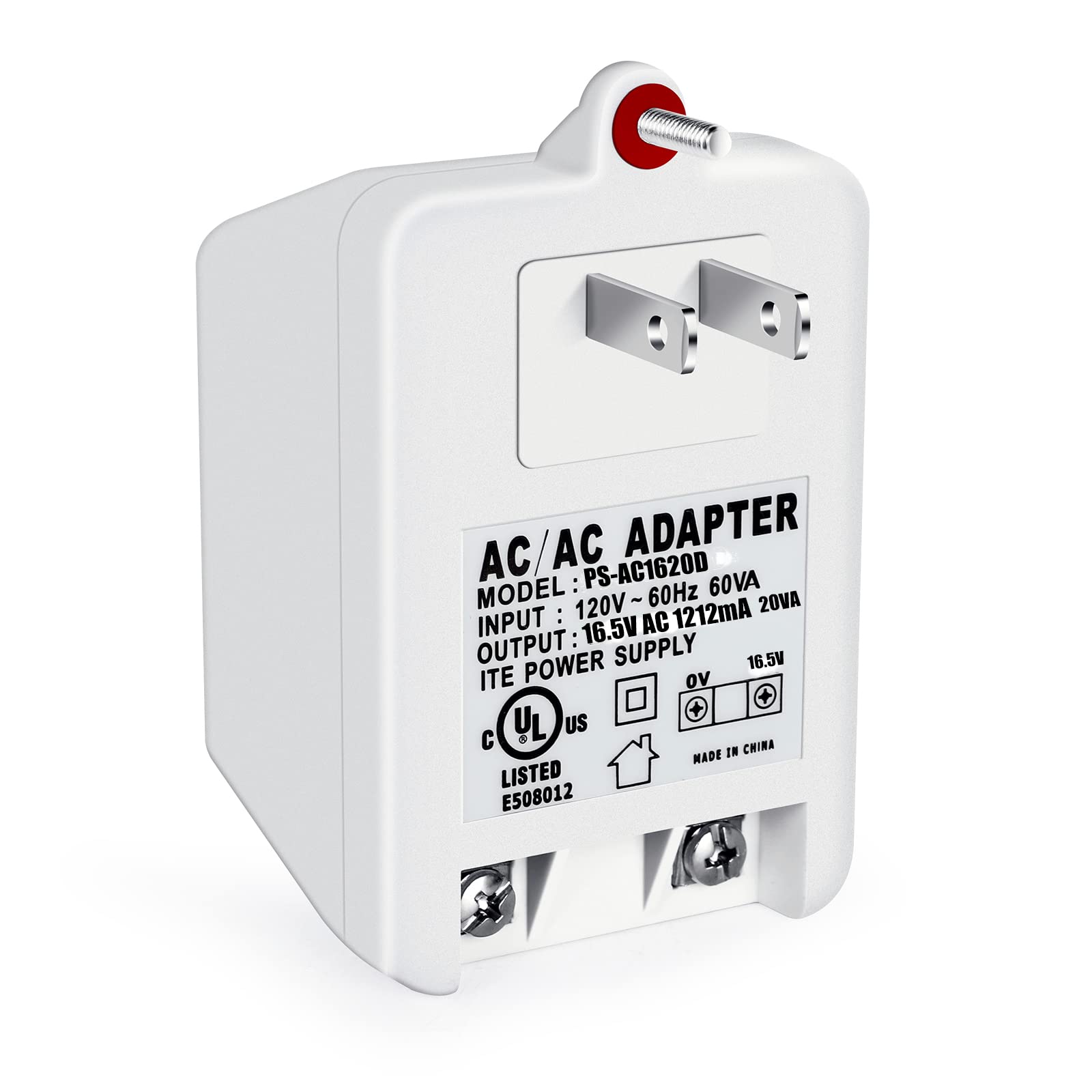 16.5 Volt Doorbell Transformer Compatible With Ring, For Nest, For Wyze, For Blink Video Doorbell,16.5Volt Ac 20Va Plug In Trans