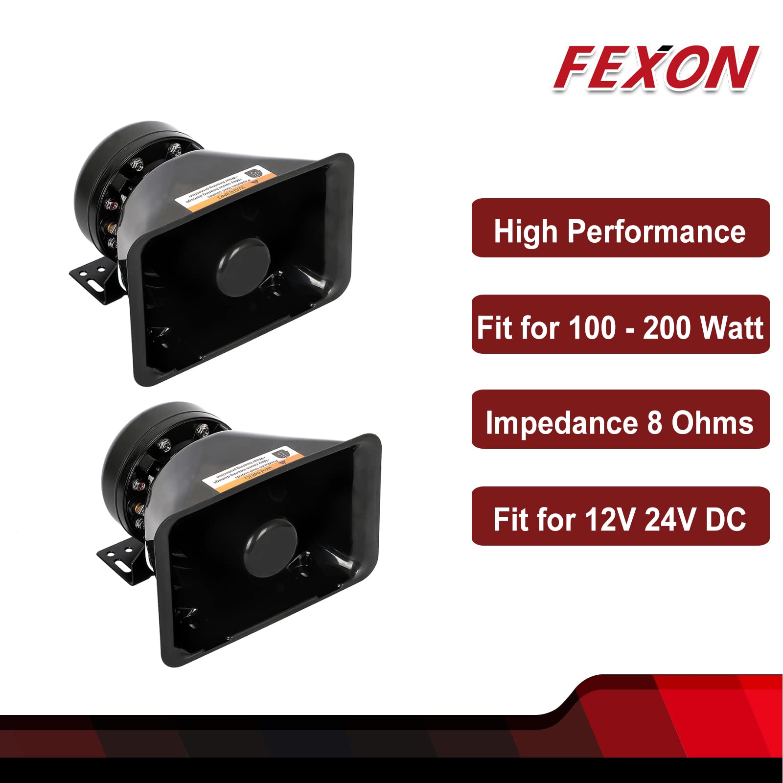 High Performance Siren Speaker Compatible With Any 100 200 Watt Siren 100W 200W(2 Pcs)