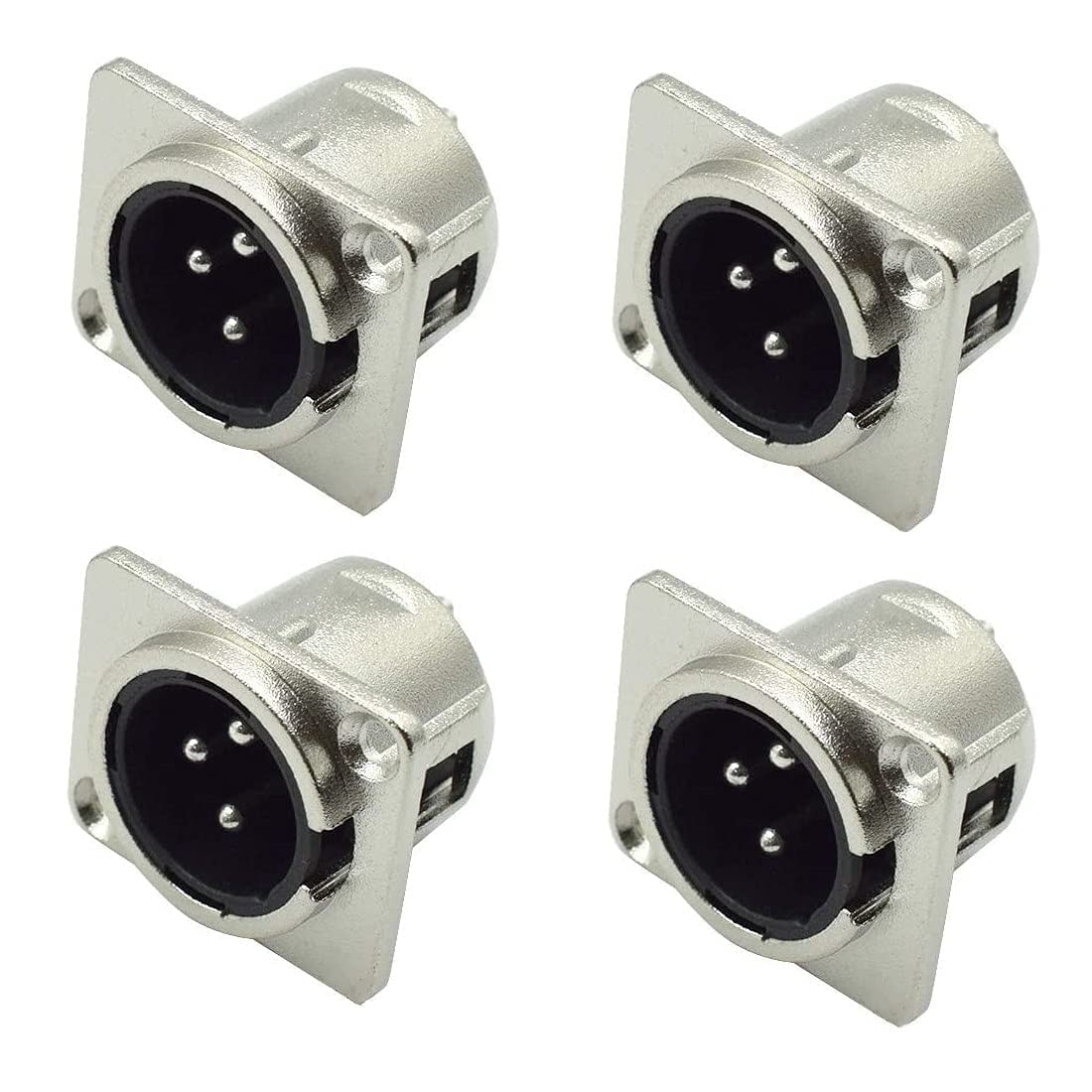 Gdqlcnxb Xlr Male Jack 3 Pin Panel Mount Jacks