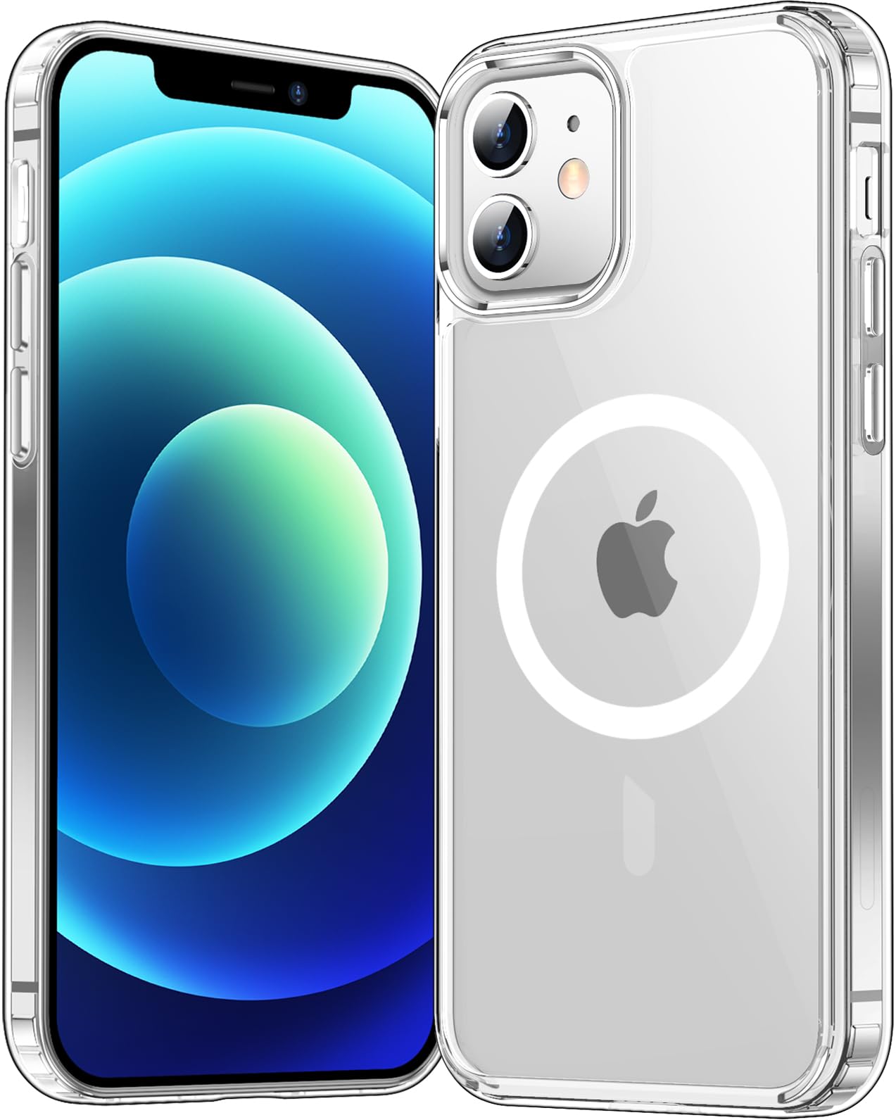 Temdan Magnetic Case For Iphone 12 Case For Iphone 12 Pro Case,[Compatible With Magsafe][2 Pcs Glass Screen Protector] [Not Yell