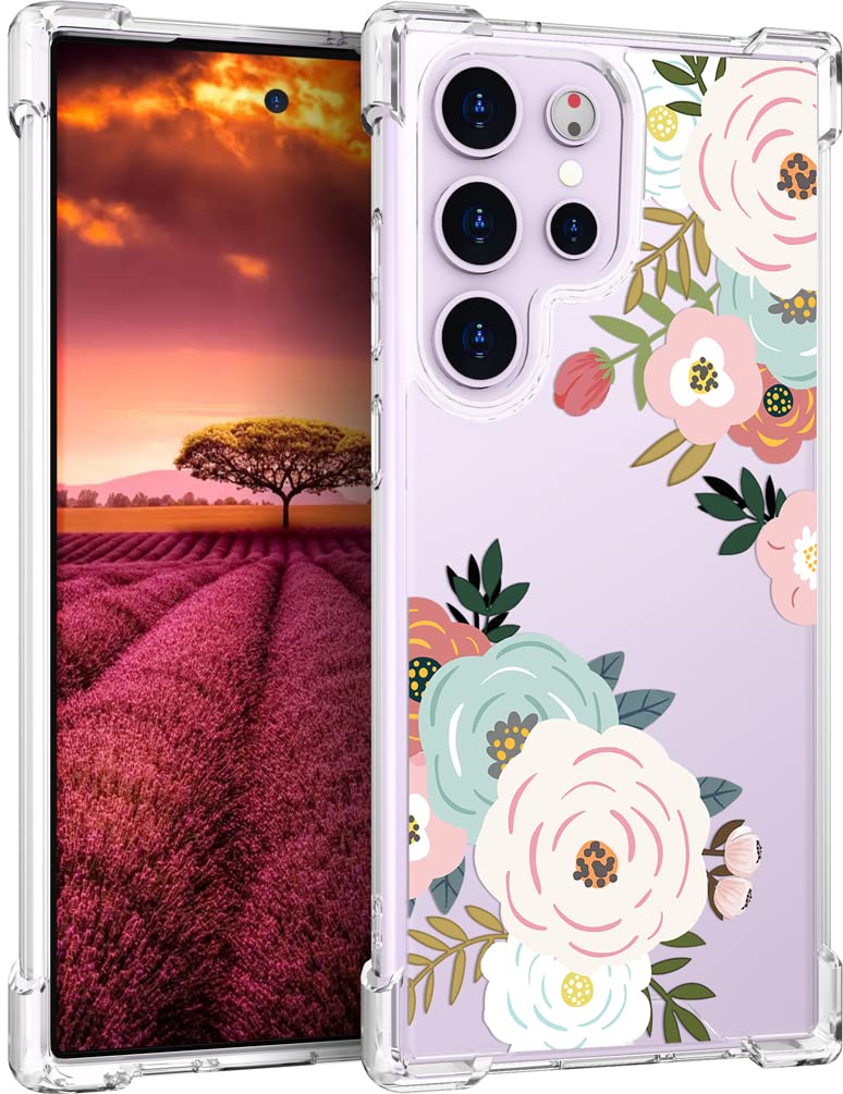 Topgraph Compatible With Samsung Galaxy S23 Ultra Case Cute Clear For Women Girls, Designer Transparent Phone Cover Design (Kawa